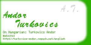 andor turkovics business card